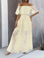 Women's Dresses 2025 Summer White Dress Women Cover-Ups Outfits Boho Hippie Chic Long Maxi Dresses Female Clothes Robe Vestidos
