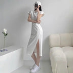 White Dresses for Women 2025 Woman Dress Clothes Midi X New in Chic and Elegant Pretty Cheap Casual Y2k Outfits Harajuku Cotton