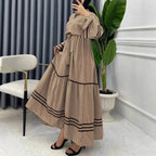 Muslim Dresses for Women Spring New Product Turn-down Collar Casual Abayas Elegant Good Fabric Turkey Saudi Camel Clothing
